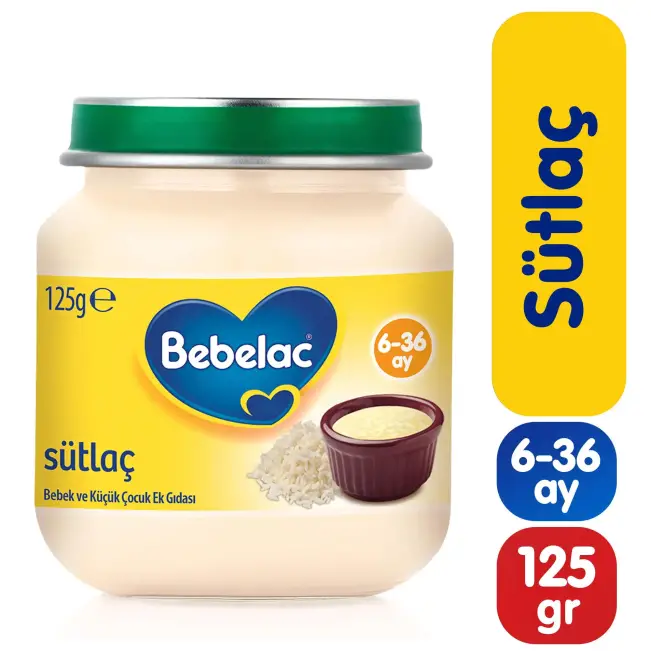 Bebelac Sütlaç Kavanoz Maması 125 Gr - 1