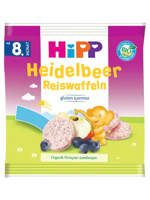 Hipp Organik Yabanmersinli Pirinçli Bebek Gofreti 30 Gr - 1