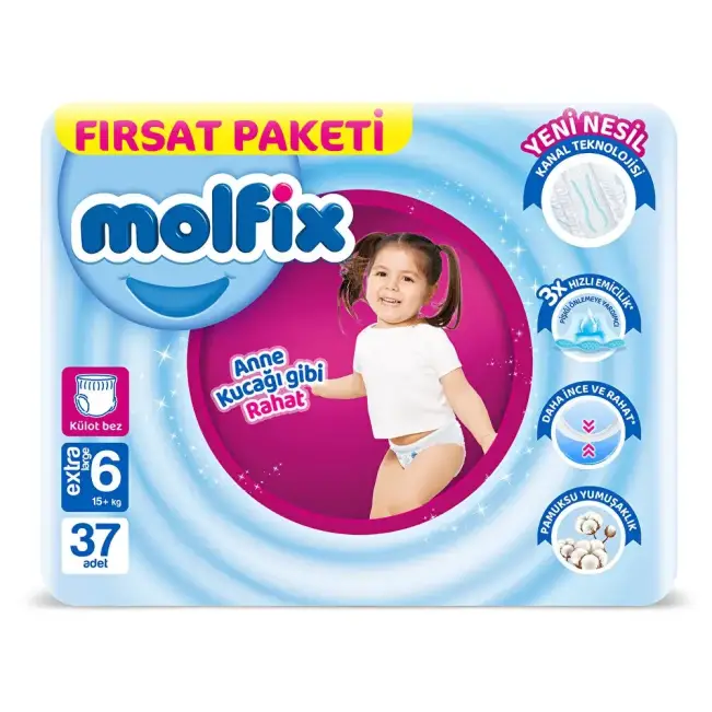 Molfix Külot Bez Fırsat Paketi 6 Beden 15+ Kg 37 Adet - 1