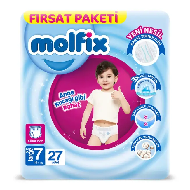 Molfix Külot Bez Fırsat Paketi 7 Beden 19+ Kg 27 Adet - 1