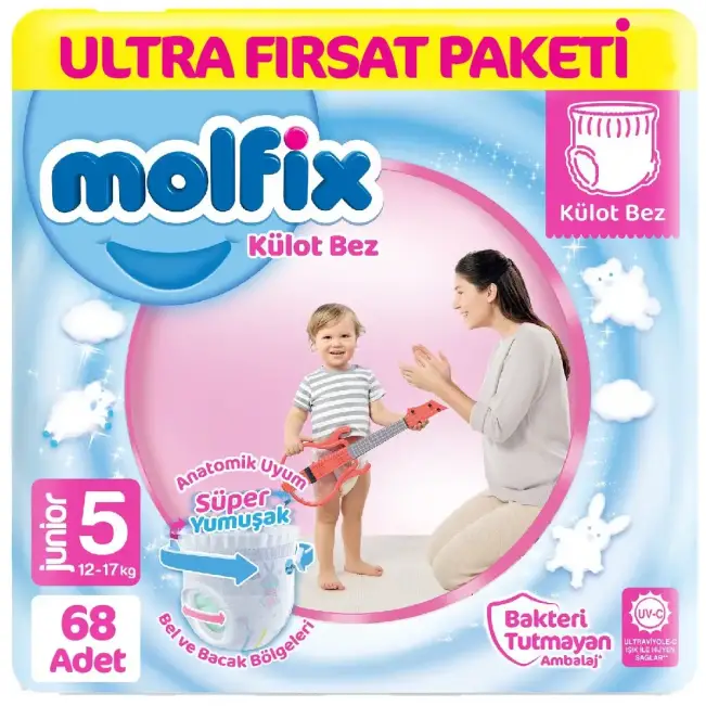 Molfix Külot Bez Ultra Fırsat Paketi 5 Beden 12-17 Kg 68 Adet - 1