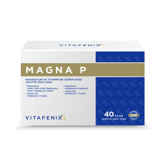 Vitafenix Magna P Magnezyum Ve Vitamin B6 Içeren Takviye Edici Vegan Gıda 40 Saşe - 1