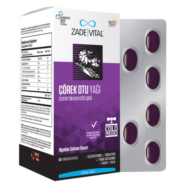 Zade Vital Çörek Otu Yağı 900 Mg 60 Kapsül - 1